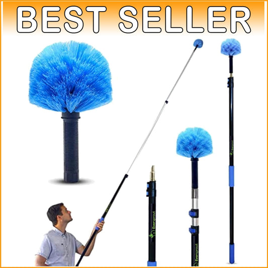 Durable Soft-Bristled Duster with 12ft Extension Pole for Easy Cleaning