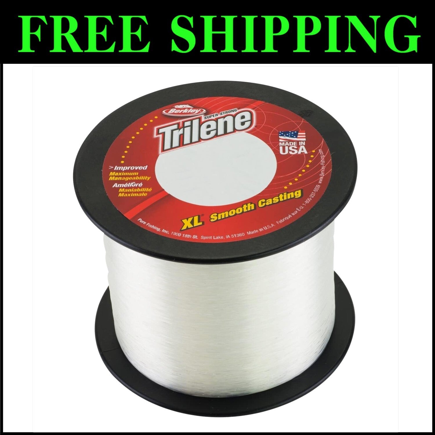 Premium 2lb Test Monofilament Fishing Line - Trilene XL 3000yd for All Anglers