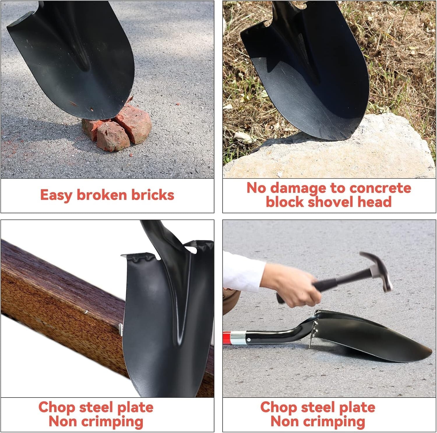 Ergonomic Fiberglass Handled Shovel for Fast and Easy Digging - 56 Inches