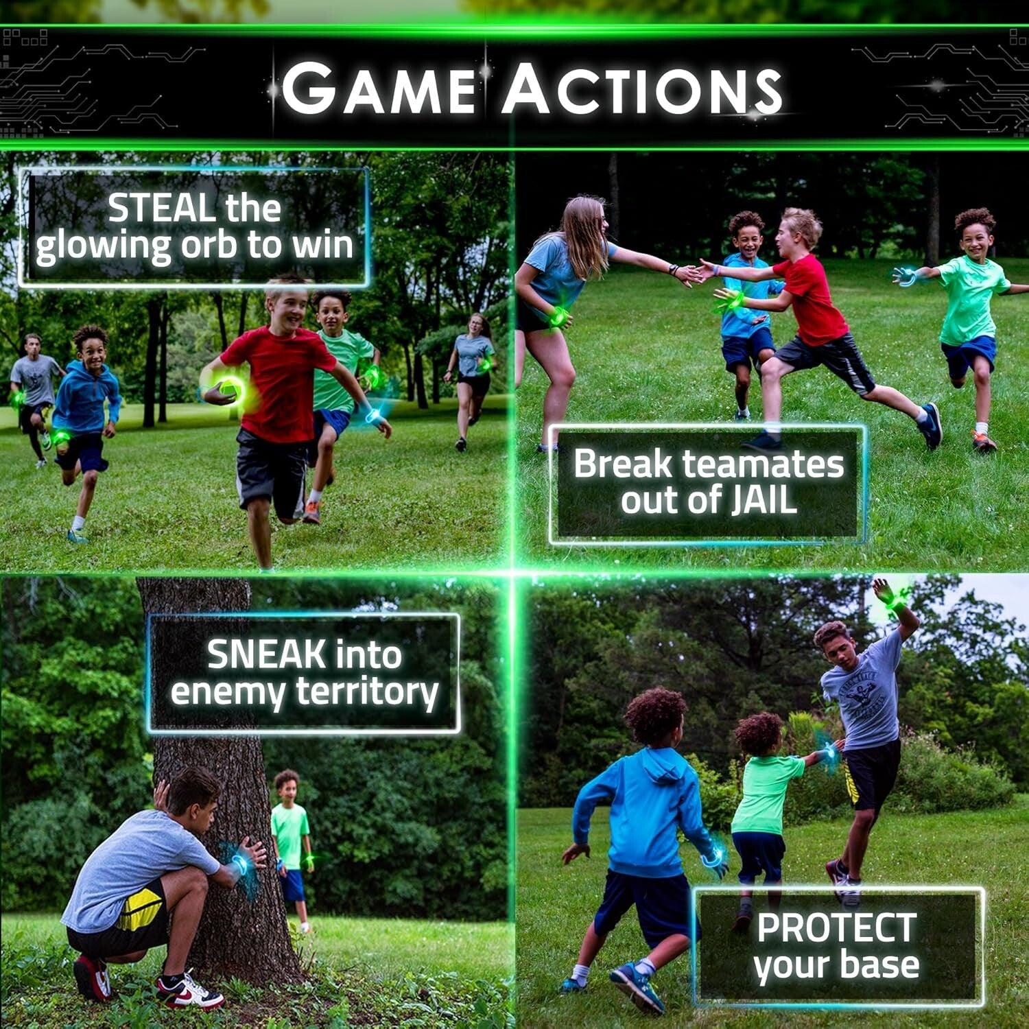 Ultimate Glow in the Dark Capture The Flag Game - Perfect for Kids & Teens