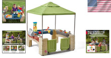 Load image into Gallery viewer, Indoor Outdoor Kid's Kitchen Playset with Canopy &amp; Interactive Accessories
