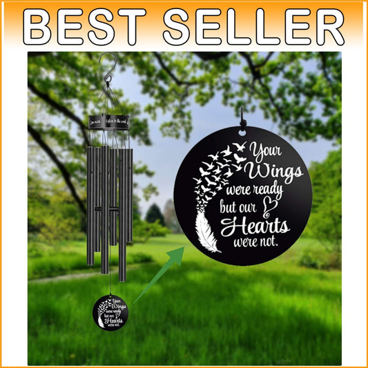 Durable 30-Inch Aluminum Wind Chimes - Meaningful Memorial Gift for Moms, Dads