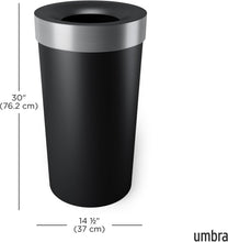Load image into Gallery viewer, Elegant 16.5-Gallon Black/Nickel Trash Can - Stylish Storage Solution for Home