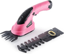 Load image into Gallery viewer, Compact Electric Grass Shear &amp; Hedge Trimmer in Pink - Perfect for Small Gardens
