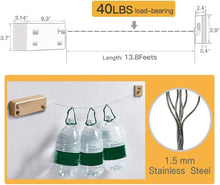 Load image into Gallery viewer, Elegant Retractable Clothesline with Double Rope - 44lb Capacity for All Fabrics