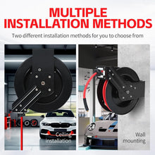 Load image into Gallery viewer, Universal Fit 50ft Retractable Air Hose Reel - 250 PSI with Easy Ratchet Release