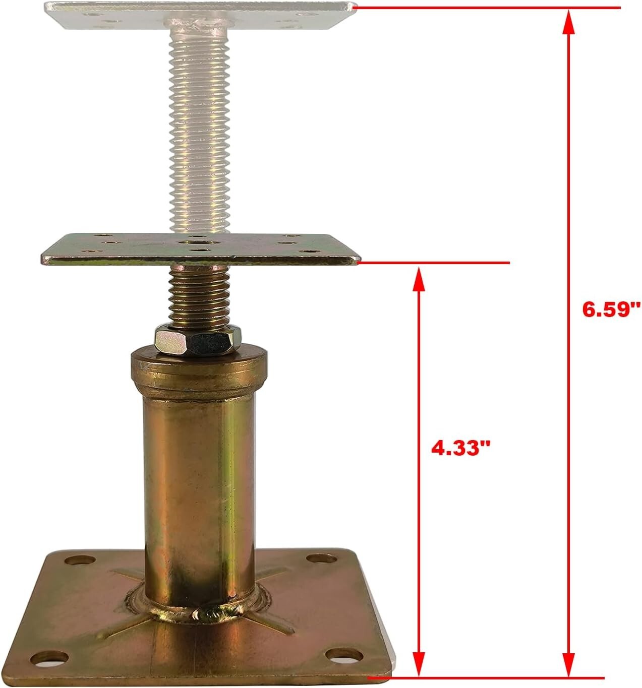 Adjustable Mini Screw Floor Jacks for Leveling - 4 Pack, 4500 lbs Capacity