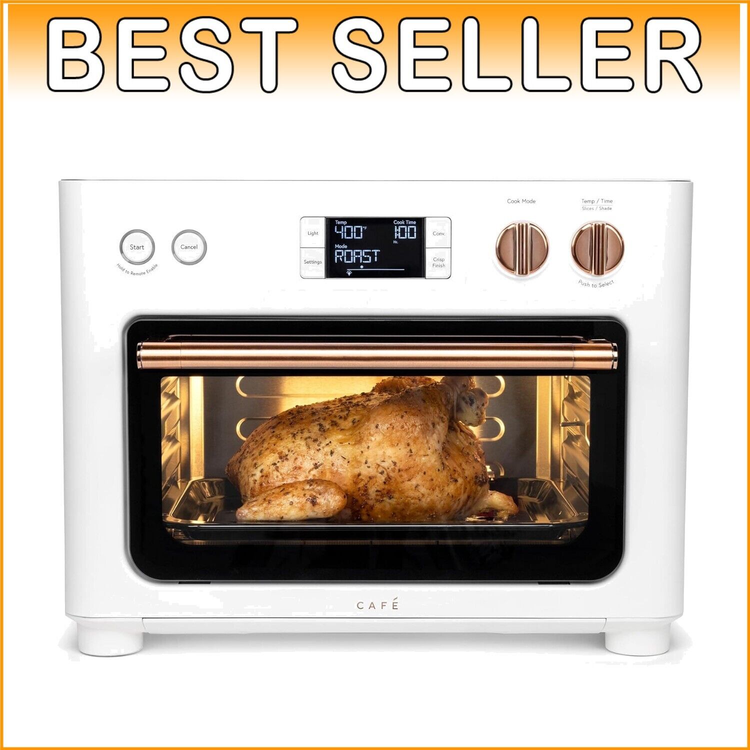 Couture Air Fry Oven - Versatile Matte White Kitchen Appliances with LCD Display