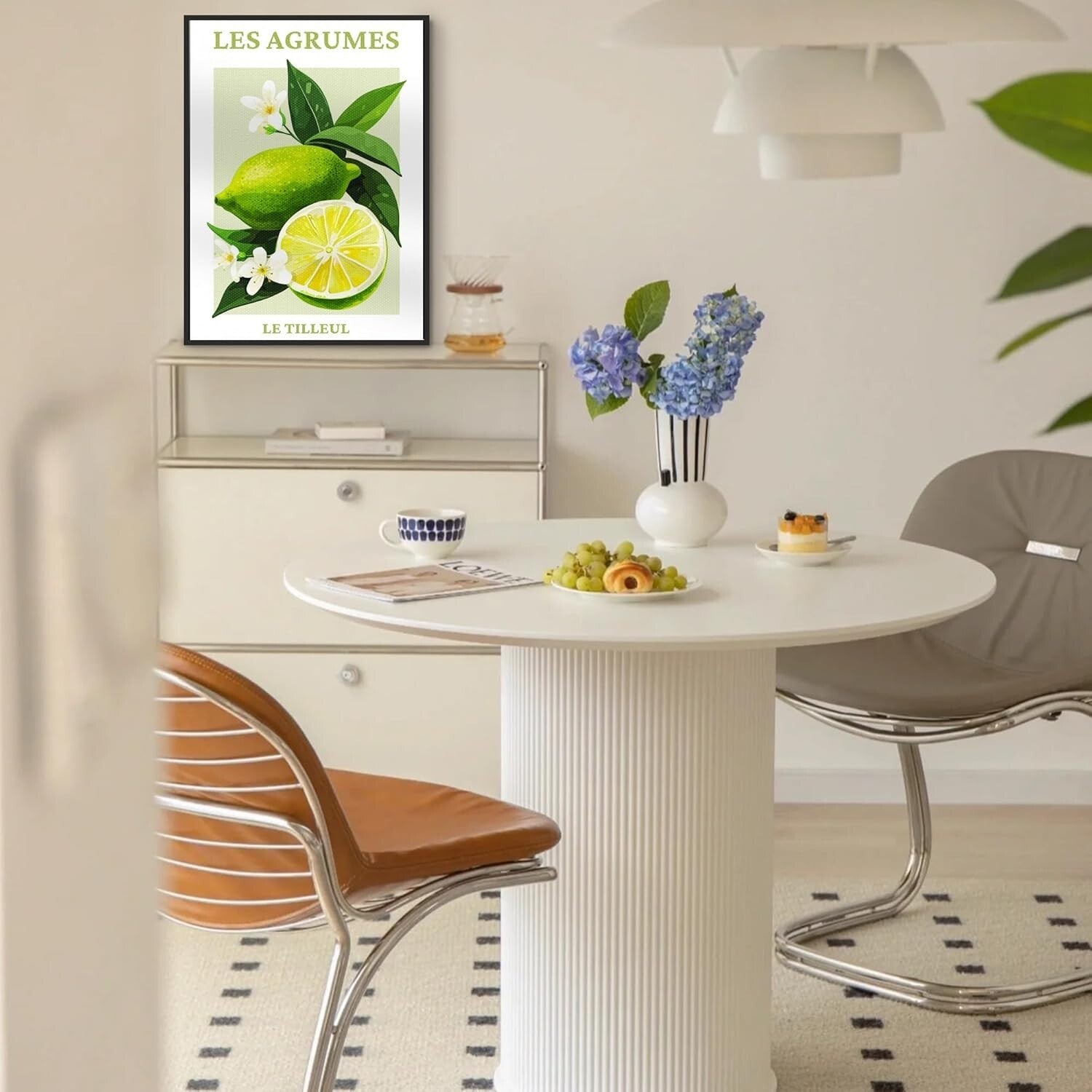 Framed Citrus Fruit Wall Art Set - Refreshing Lemon Prints for Dining Rooms