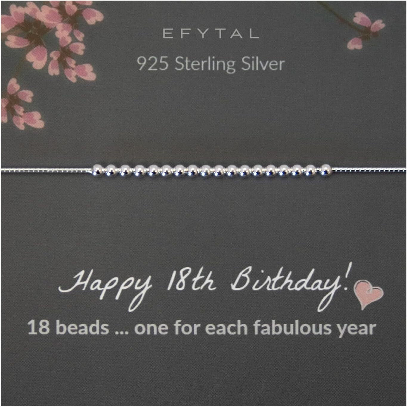 Adjustable Sterling Silver Charm Bracelet - Meaningful Gift for 18th Birthdays