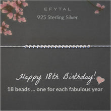 Load image into Gallery viewer, Adjustable Sterling Silver Charm Bracelet - Meaningful Gift for 18th Birthdays