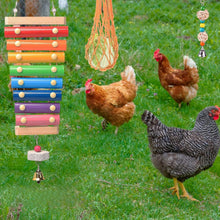 Load image into Gallery viewer, Indoor &amp; Outdoor Chicken Toys Set with Xylophone, Swing, and Flexible Ladder