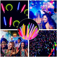 Load image into Gallery viewer, Super Bright Glow Sticks 100ct with Lanyards - Party Essentials for Hours of Fun