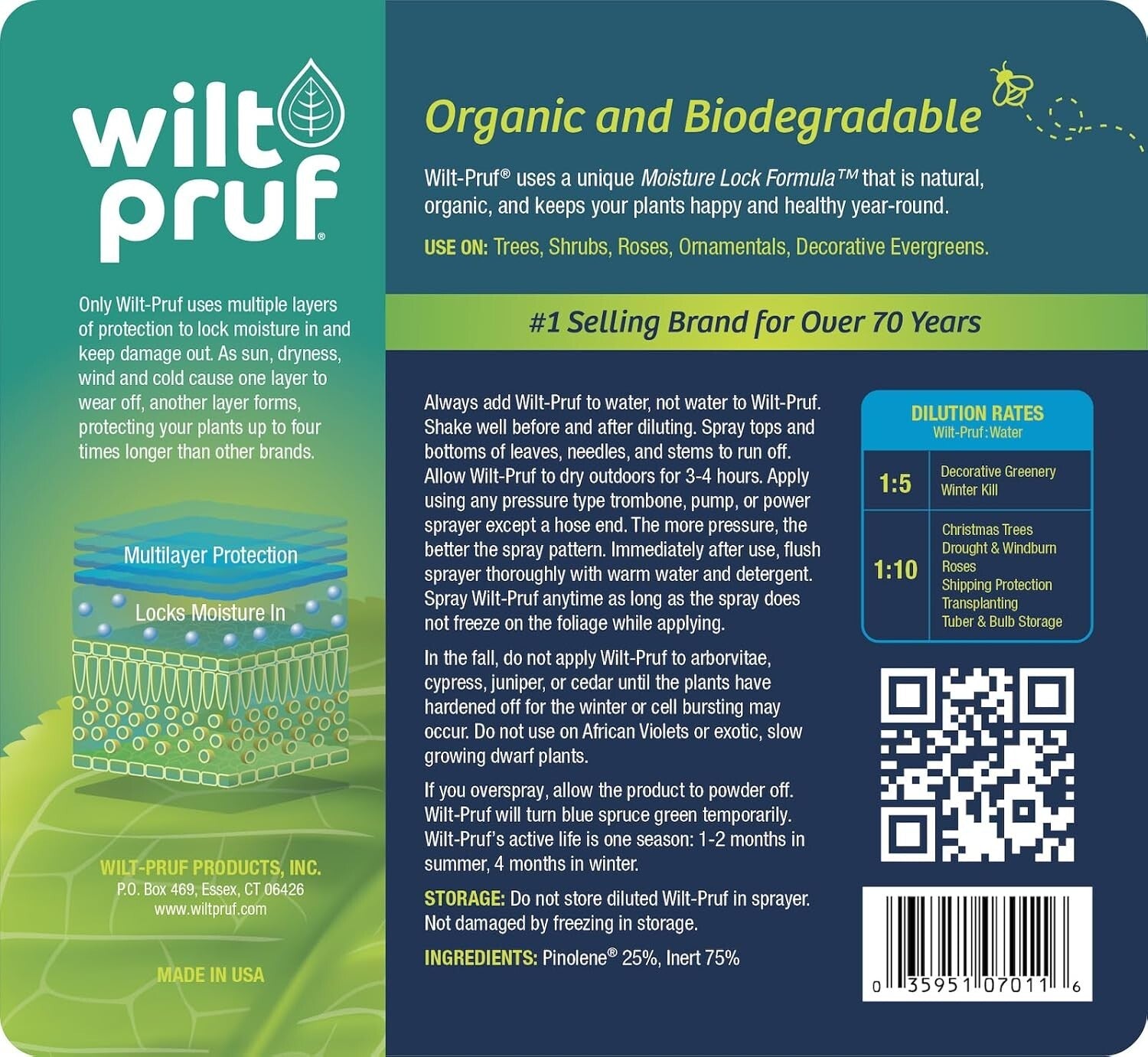 1 Gallon Organic Plant Moisture Retention - Effortless Application & Protection