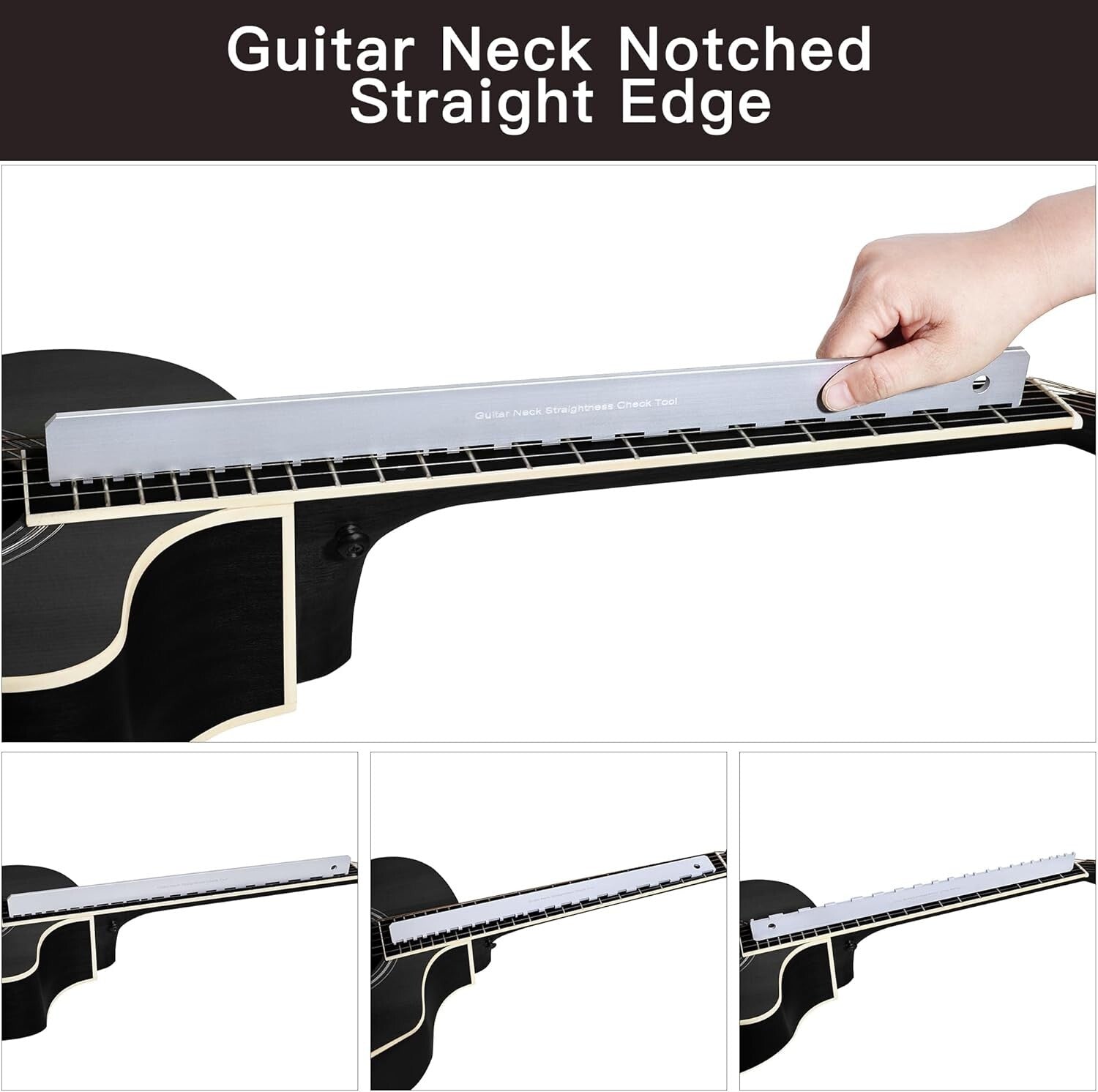 Comprehensive Guitar Setup Kit: Fret Leveler, Radius Gauges & Measurement Tools