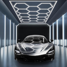 Load image into Gallery viewer, Customizable Hexagon Garage Light System - Includes 59 LED Tubes and Accessories