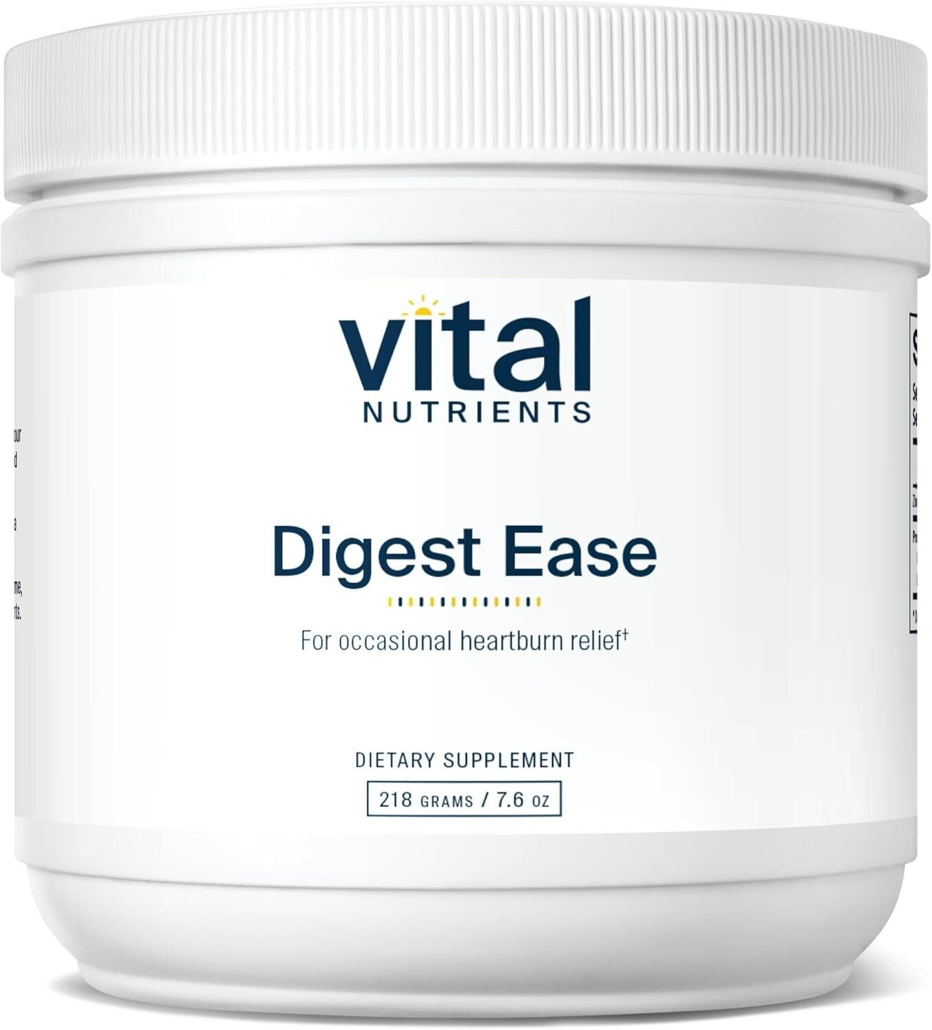 Digest Ease Natural Heartburn Relief Powder - 50 Servings of Gluten-Free Comfort
