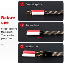 Load image into Gallery viewer, High-Purity Copper Speaker Cable 4.9ft with Gold-Plated Banana &amp; Spade Plugs