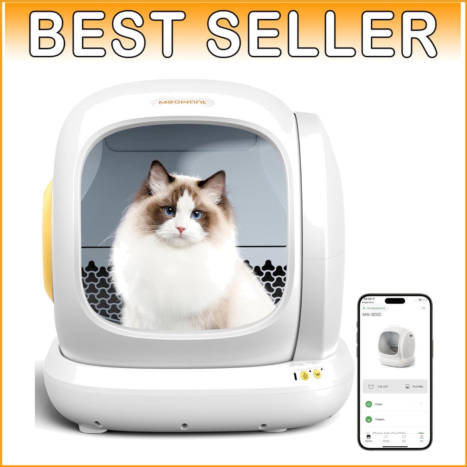 Extra Large Self-Cleaning Cat Litter Box 75L - APP Controlled & Odor-Free