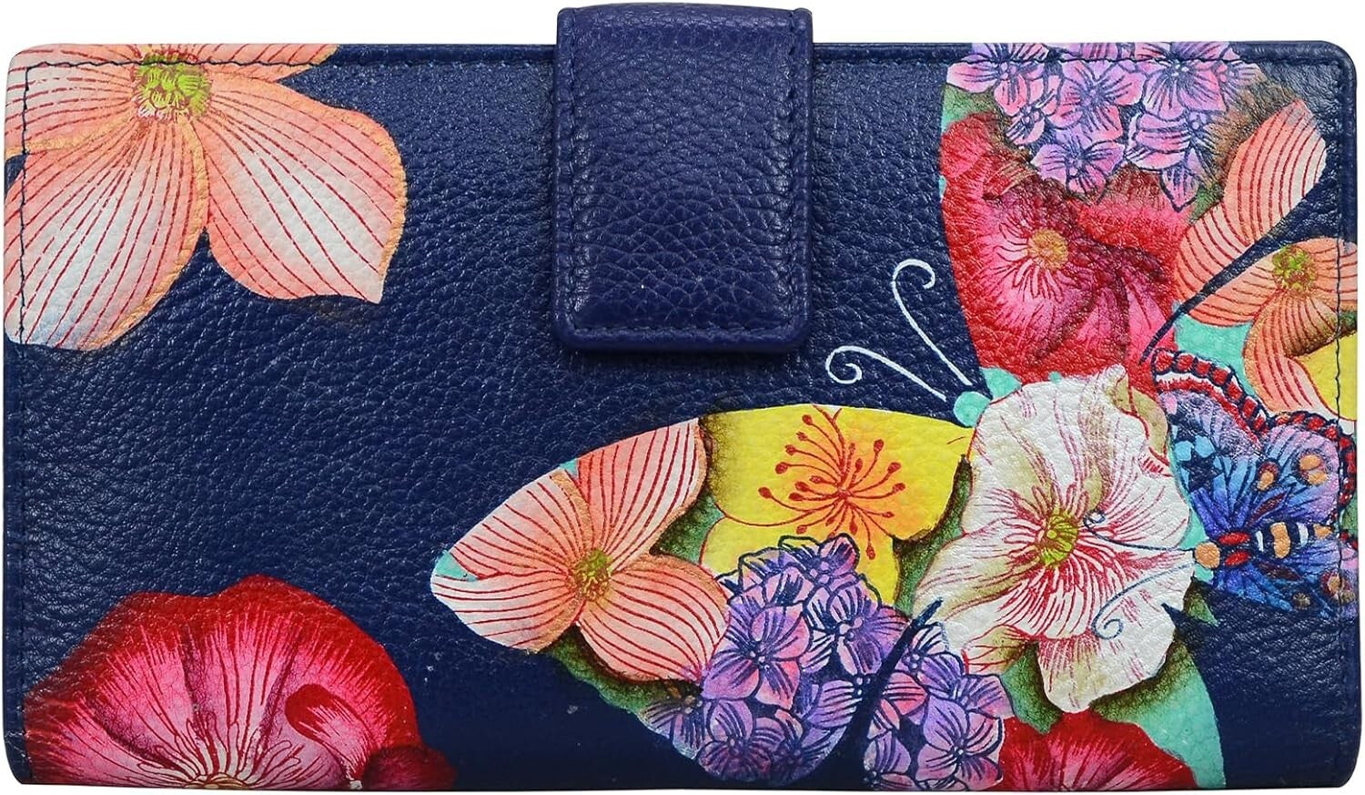 Premium Leather Wallet with Artistic Butterfly Design - Perfect for Everyday Use