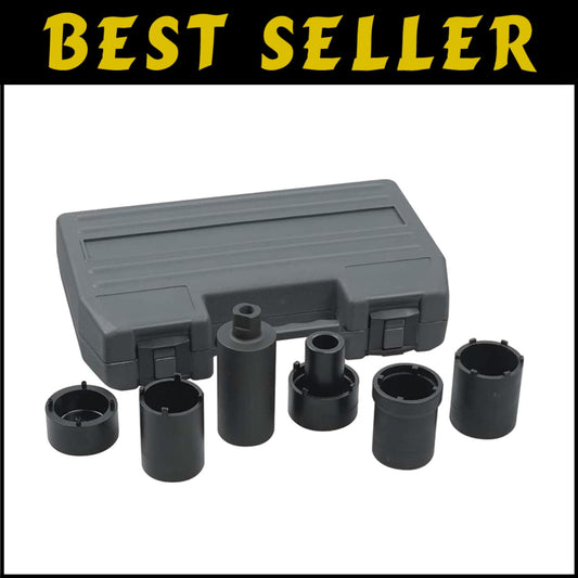 6-Piece Spindle Nut Tool Set - Durable Chrome Vanadium Steel with Ergonomic Grip