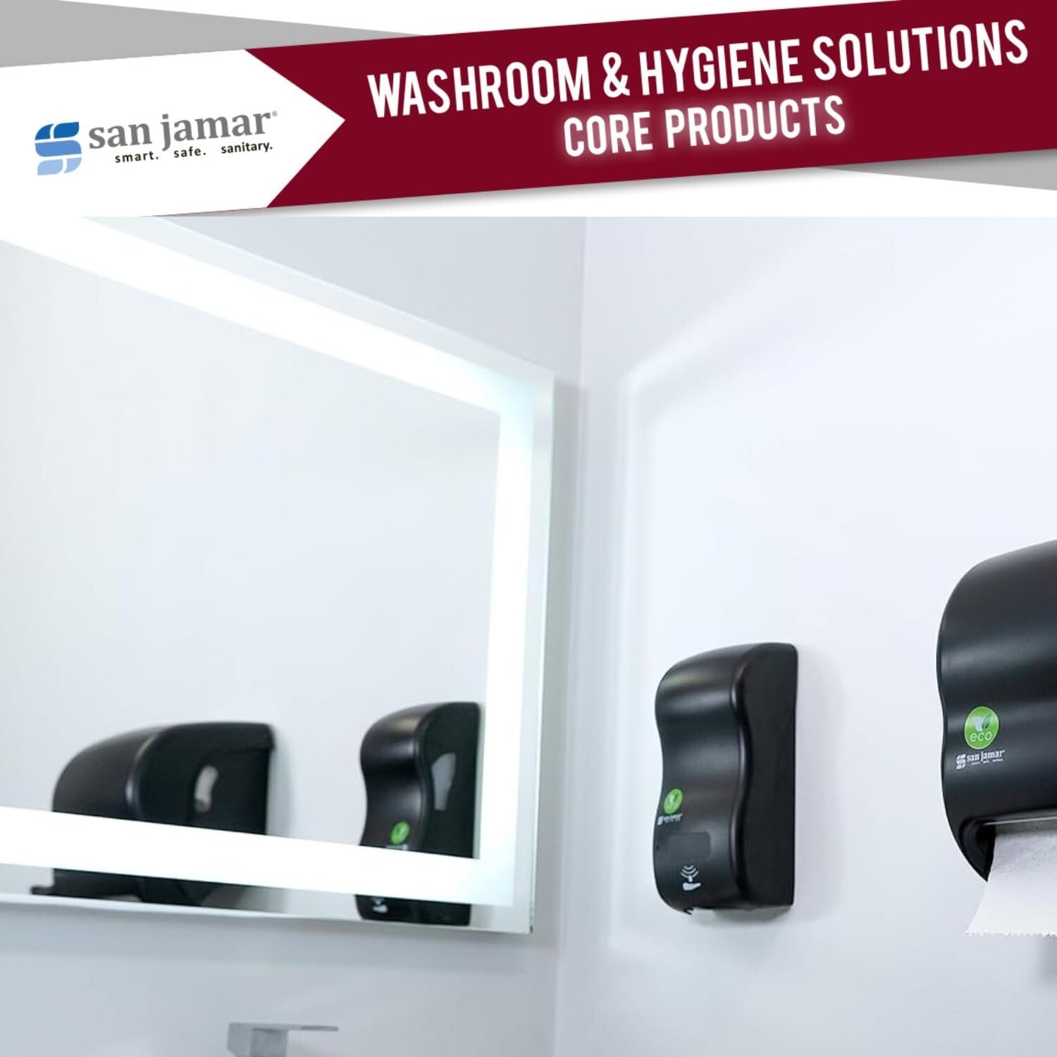 Sustainable Black Electronic Paper Towel Dispenser with Universal Roll Capacity