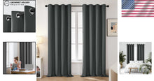 Load image into Gallery viewer, Elegant Blackout Grommet Curtains - Thermal Insulated &amp; Noise-Reducing, Set of 2