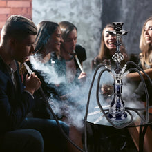 Load image into Gallery viewer, Elegant 22'' Premium Hookah Set - Glass Vase, Ceramic Bowl &amp; Coal Tongs Included