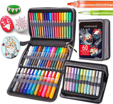 Load image into Gallery viewer, 60-Color Acrylic Paint Pens Set - Metallic Markers for Rock, Glass &amp; Wood Art