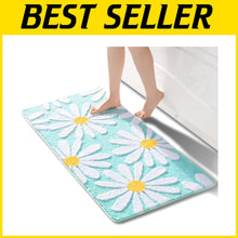 Load image into Gallery viewer, Floral 24x48 Inch Non-Slip Microfiber Bath Rug - Soft, Absorbent &amp; Stylish