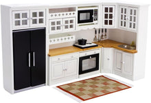 Load image into Gallery viewer, Luxurious 1:12 Scale Miniature Dollhouse Kitchen Furniture Set with Accessories