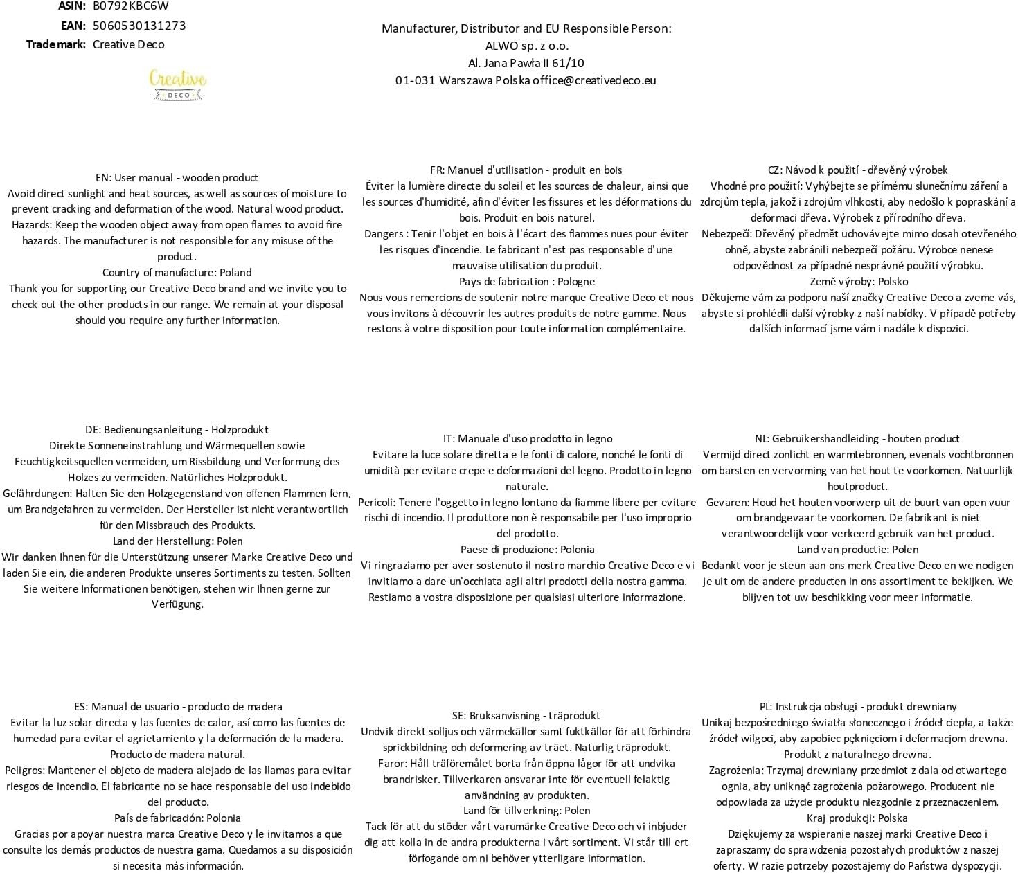 Spacious Hinged Lid Wooden Storage Box - Ideal for Crafts & Toys 15.8x11.8