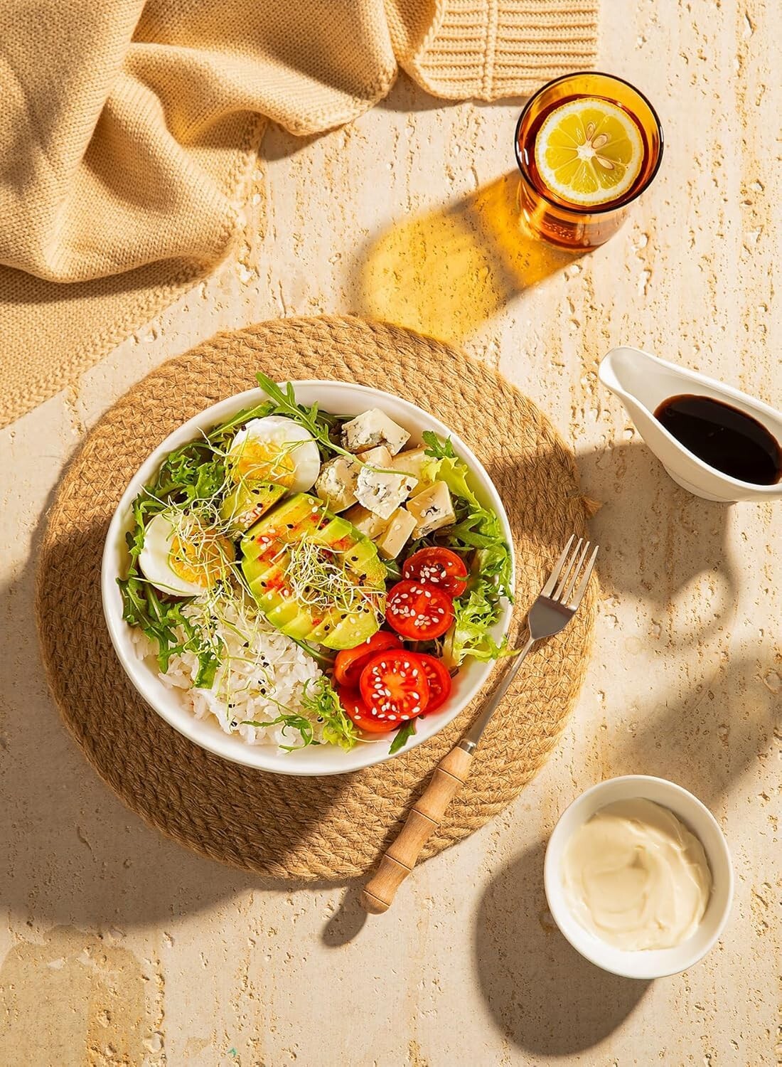 Elegant 8-Inch Porcelain Serving Bowls Set - Perfect for Salad, Soup, and Snacks