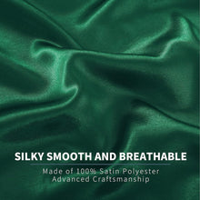 Load image into Gallery viewer, Luxury 6-Piece King Satin Sheet Set - Deep Pocket &amp; Silky Soft Blackish Green