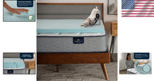 Load image into Gallery viewer, Gel-Infused Cooling Queen Mattress Pad - 100% Memory Foam Pressure Relief Topper
