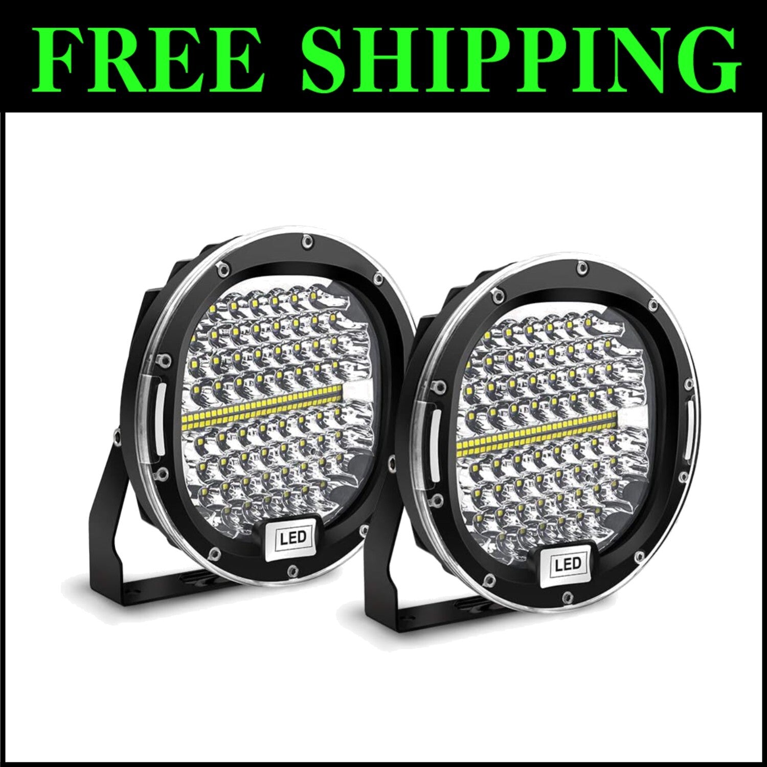 7-Inch Off-Road LED Spot Beam Light Bar - 300W Compatible with SUVs and Trucks