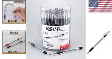 Load image into Gallery viewer, RSVP 72-Pack Ballpoint Pens, 0.7mm Fine Line Black Ink with Comfort Zone Grip