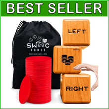 Load image into Gallery viewer, Portable Left Right Center Dice Set: 150x Size Fun for Indoor/Outdoor Games