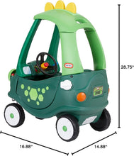 Load image into Gallery viewer, Dinosaur-Themed Cozy Coupe with Push Handle - Ideal for Indoor &amp; Outdoor Fun