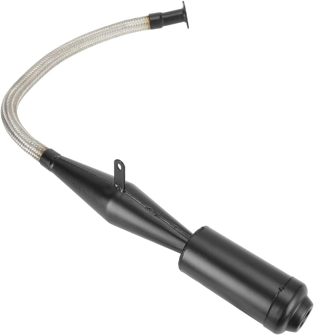 Premium Flexible Exhaust Muffler with Gasket for 2 Stroke 49cc to 100cc Bikes