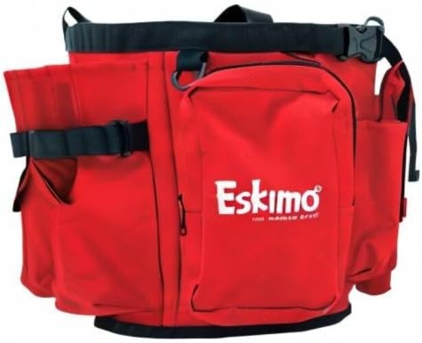 Durable Ice Fishing Bucket Caddy in Black/Red for Ultimate Gear Organization