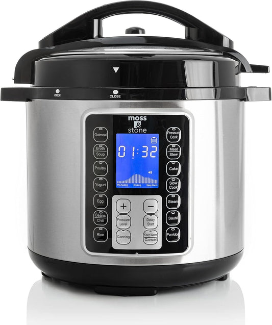 Ultimate 6 Quart Stainless Steel Electric Pressure Cooker with Safety Features