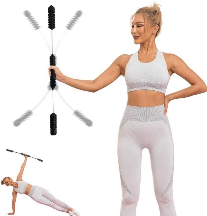 Durable Chrome Elastic Fitness Bar for Strength Training & Injury Recovery