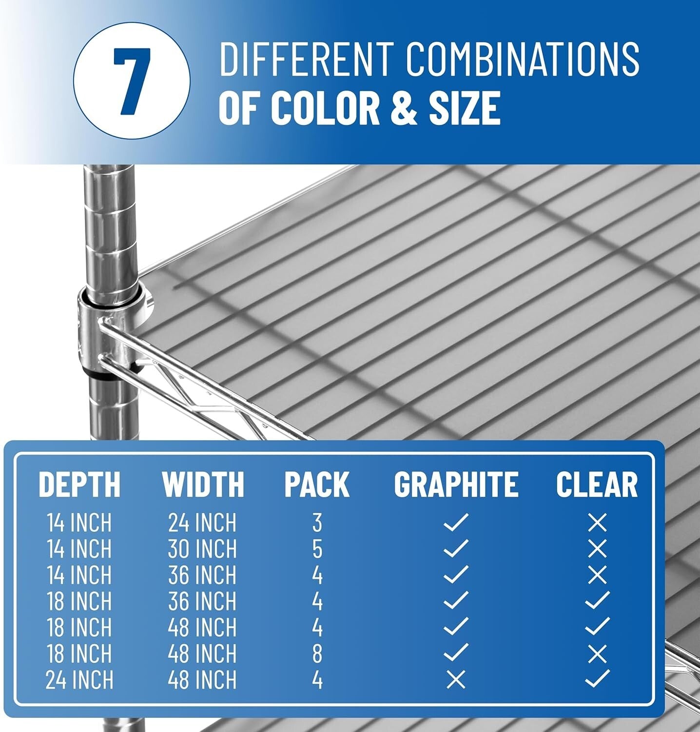 Durable Polypropylene Wire Shelf Liners – 18x48 Set of 4 for Organizing Spaces