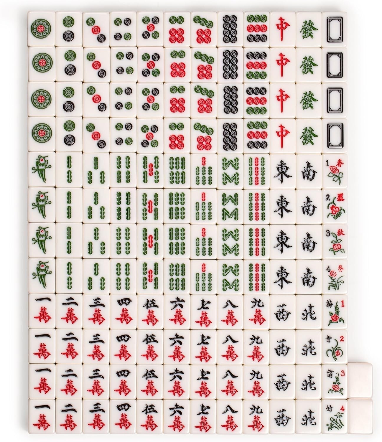 Deluxe Chinese Mahjong Set - 146 Tiles, 3 Dice, Wind Indicator in Portable Case