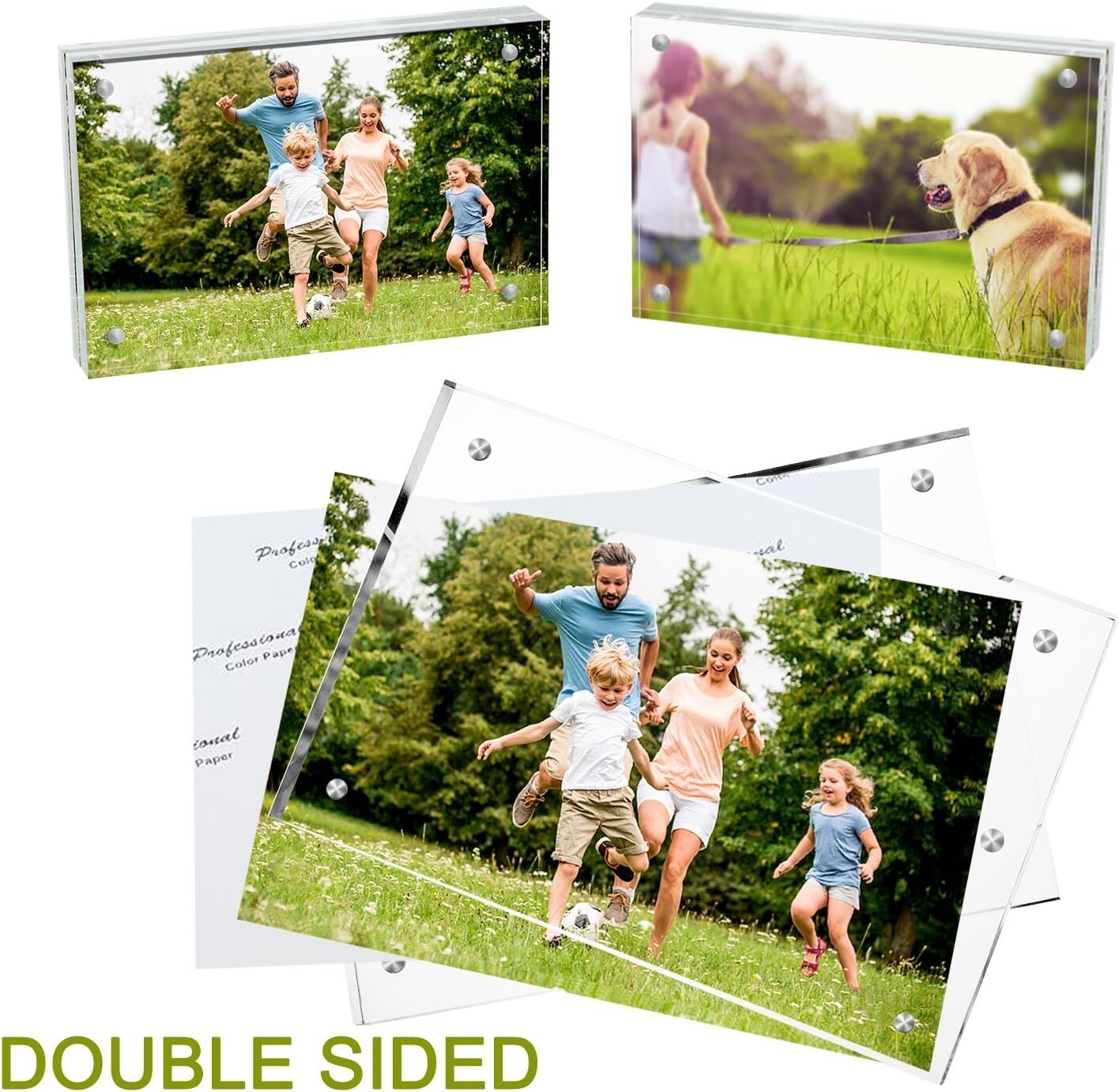 Durable 5x7 Acrylic Picture Frames with Magnetic Closure - Perfect for Gifting