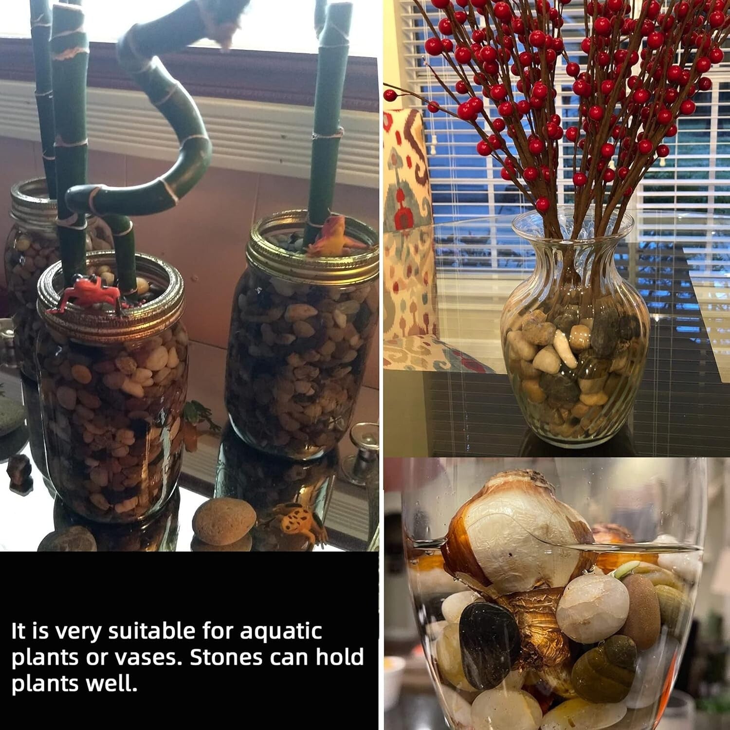 Elegant Natural Stones for Indoor & Outdoor Use - 18 lbs, Eco-Friendly Choice