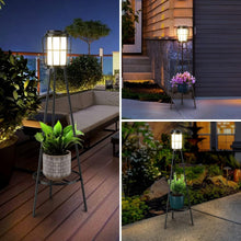 Load image into Gallery viewer, Art Deco Waterproof Solar Floor Lamps - 2 Pack with Touch Control &amp; Metal Base