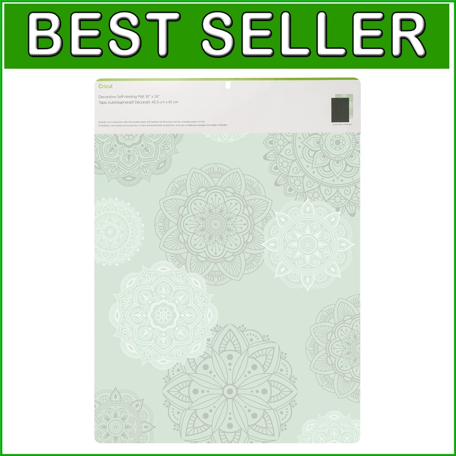 Mint Decorative Self-Healing Cutting Mat - Extra Thick 12" x 24" Craft Surface