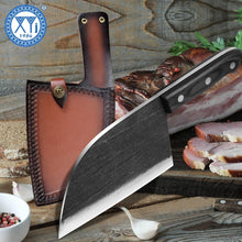 Load image into Gallery viewer, Handmade Serbian Chef Knife - 6.7 Inch Full Tang with Portable Leather Sheath